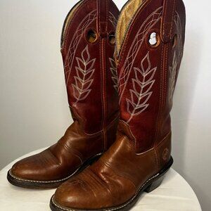 Double H Boot Co Daniela Chestnut Leather Pull On Western Boot